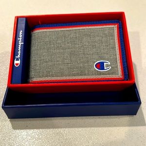 New Champion Cloth Material Bifold Wallet with Box